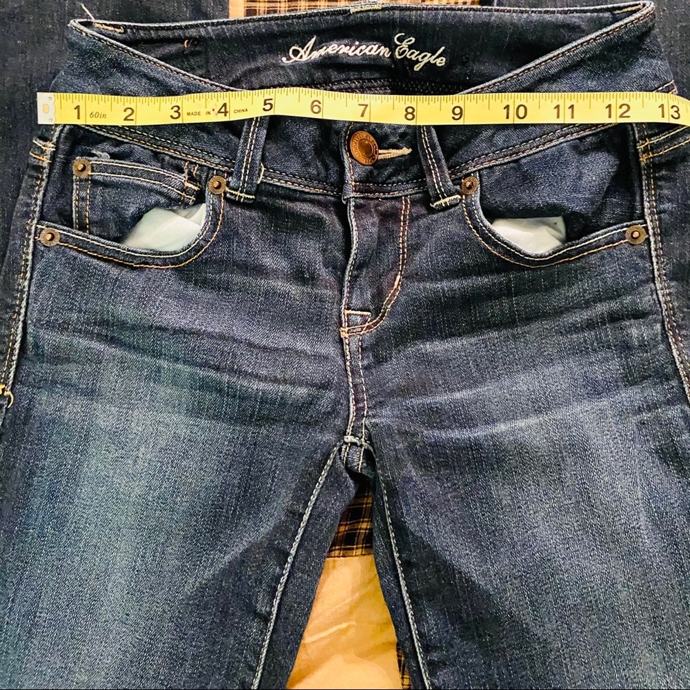 Two American Eagle Slim Boot Jeans Size0 - Picture 2 of 8